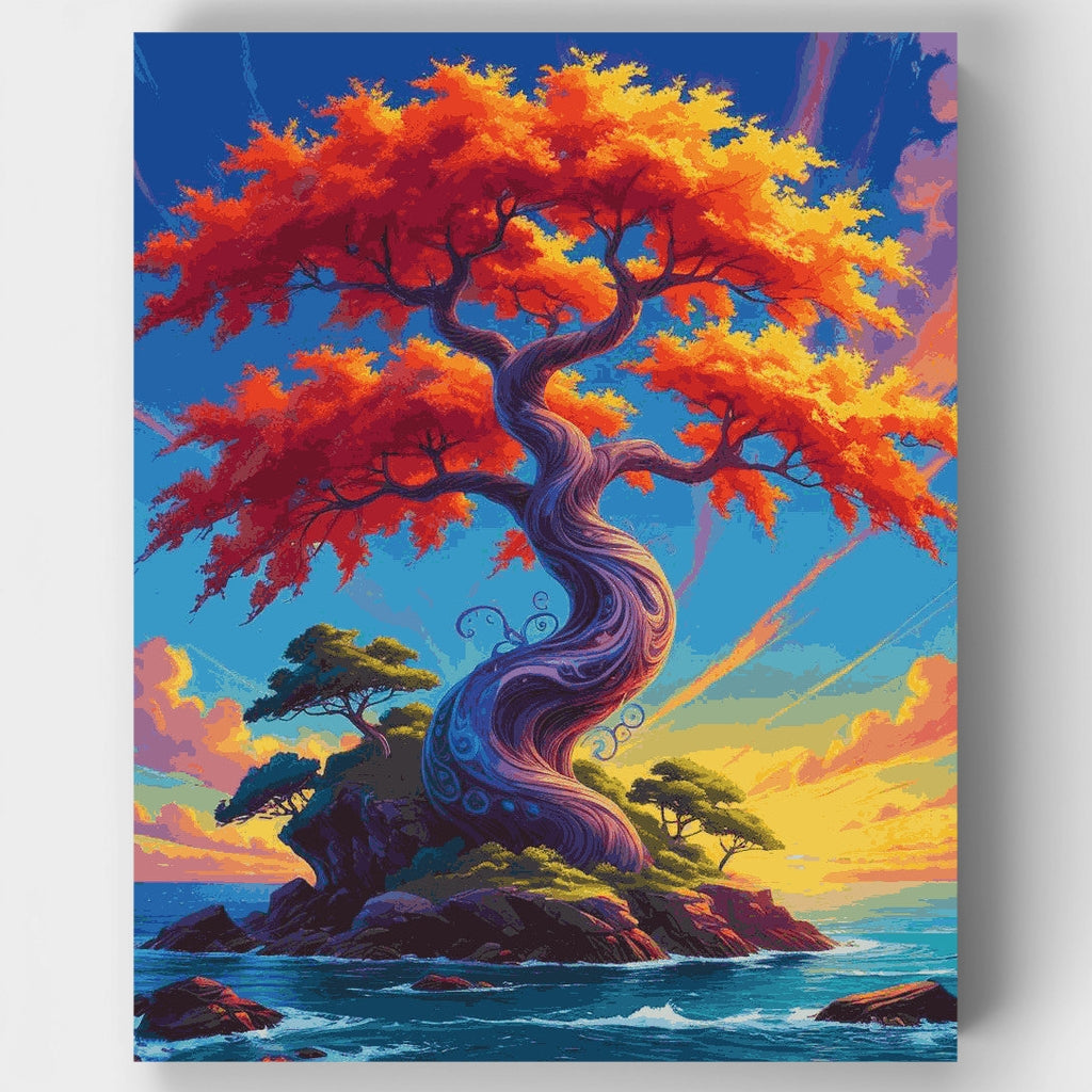 Mystical Tree at Sunset - Paint by Numbers Kit