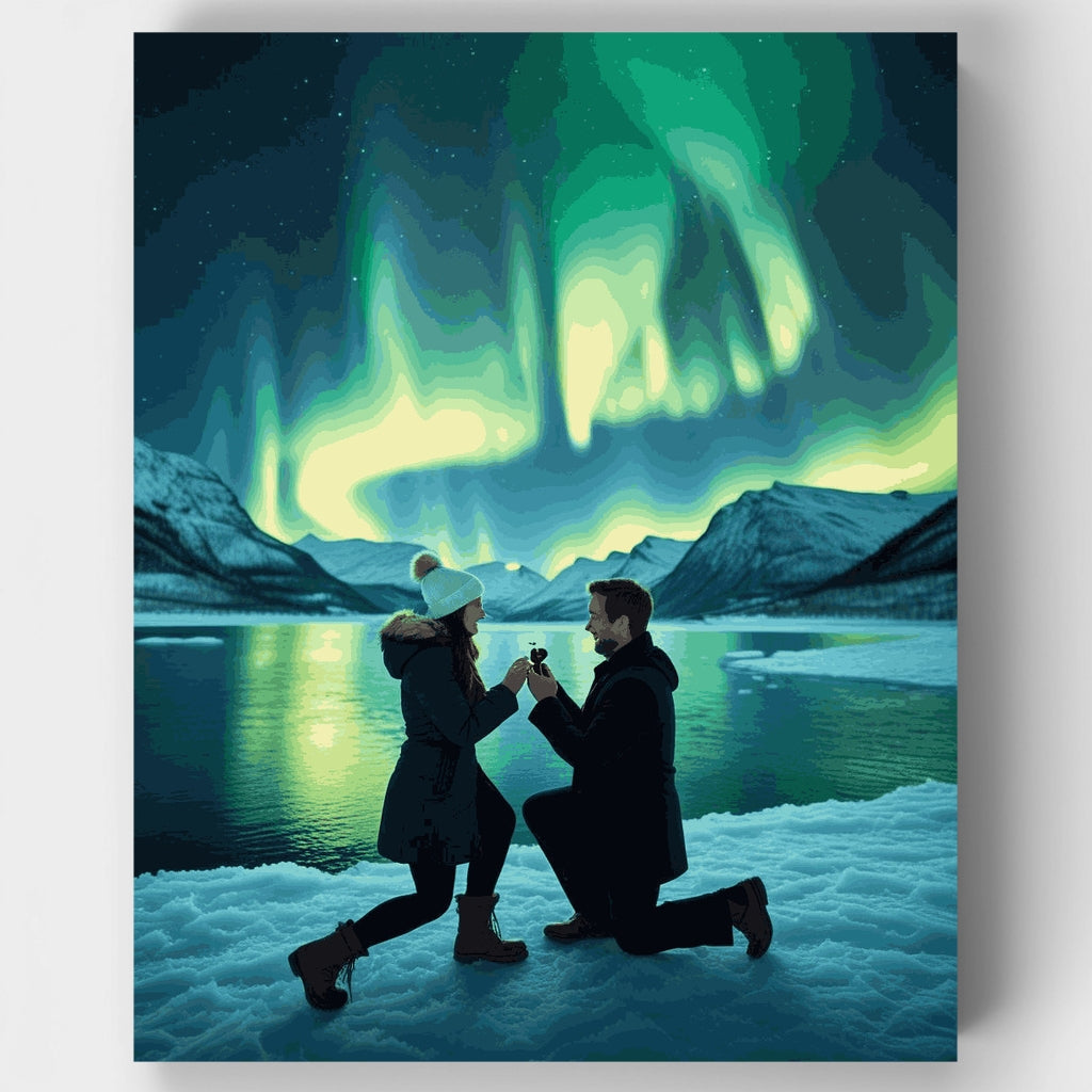 Northern Lights Proposal - Paint by Numbers Kit