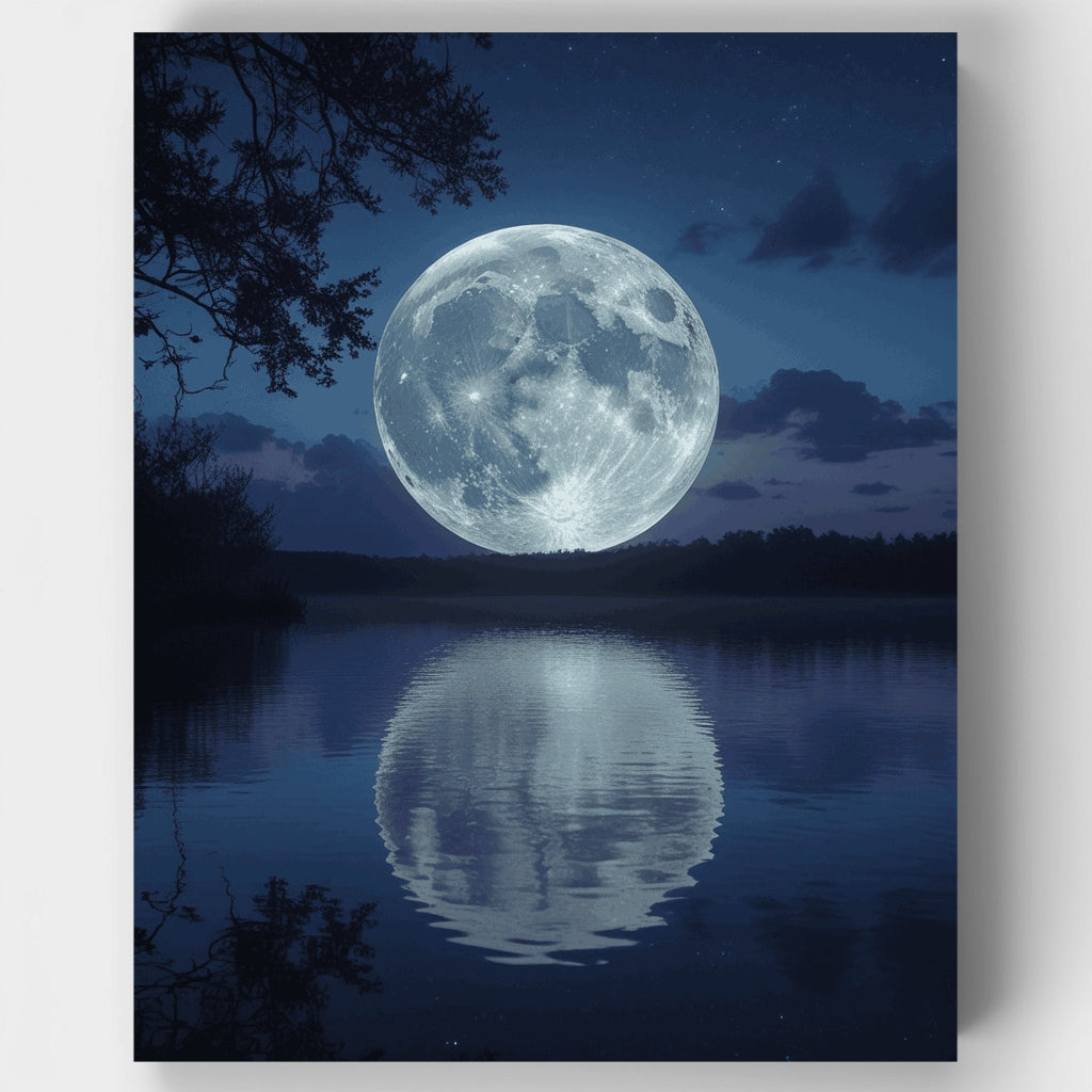 Reflejo de luna llena - Kit de pintura por números — Estándar