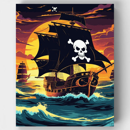 Pirates of the High Seas - Paint by Numbers Kit