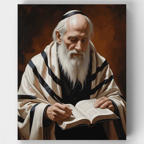 Elder Scholar in Prayer - Paint by Numbers Kit