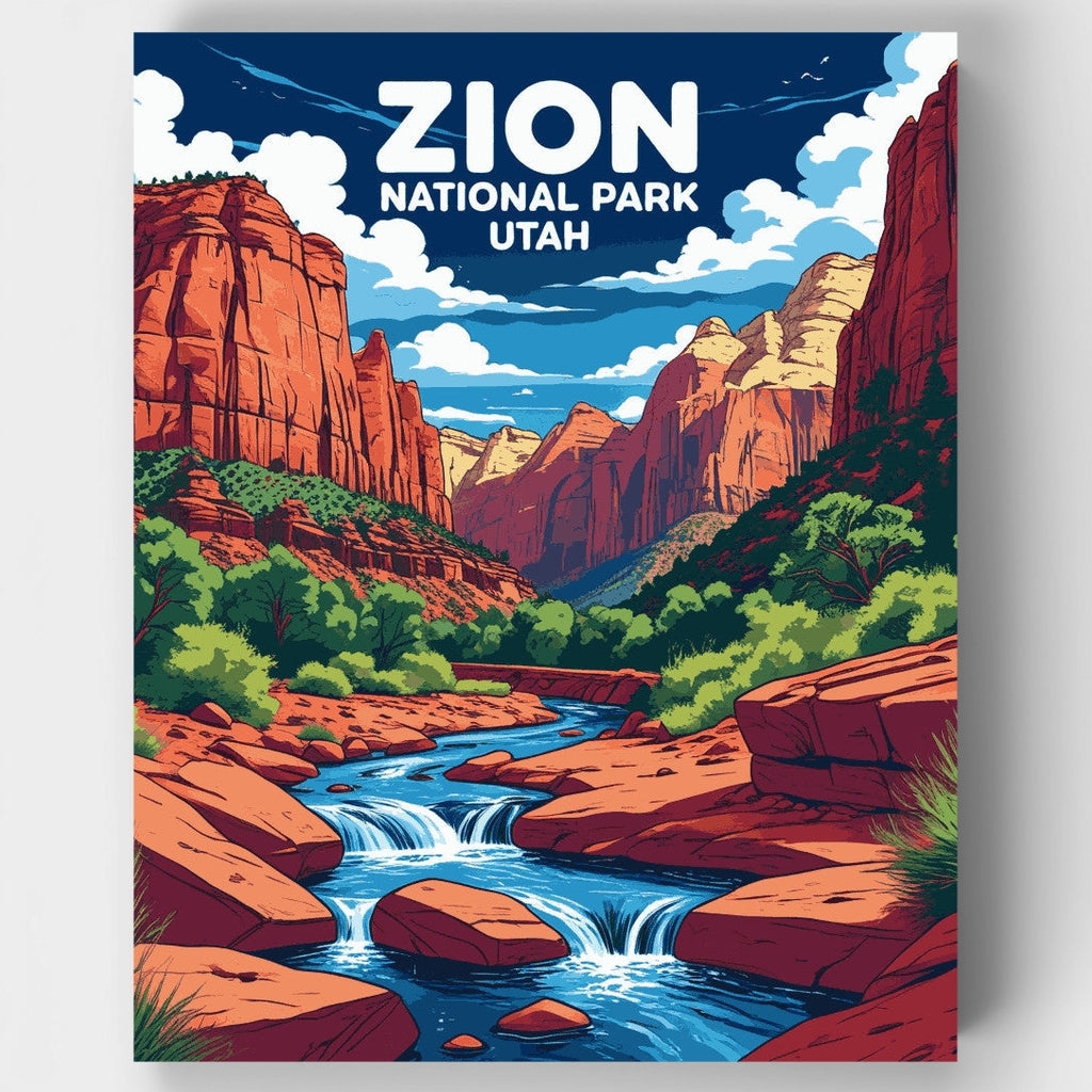 Desert River Cascades - Paint by Numbers Kit
