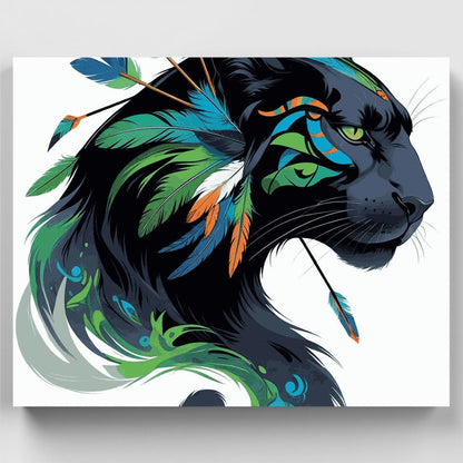 Mystical Black Panther - Paint by Numbers Kit