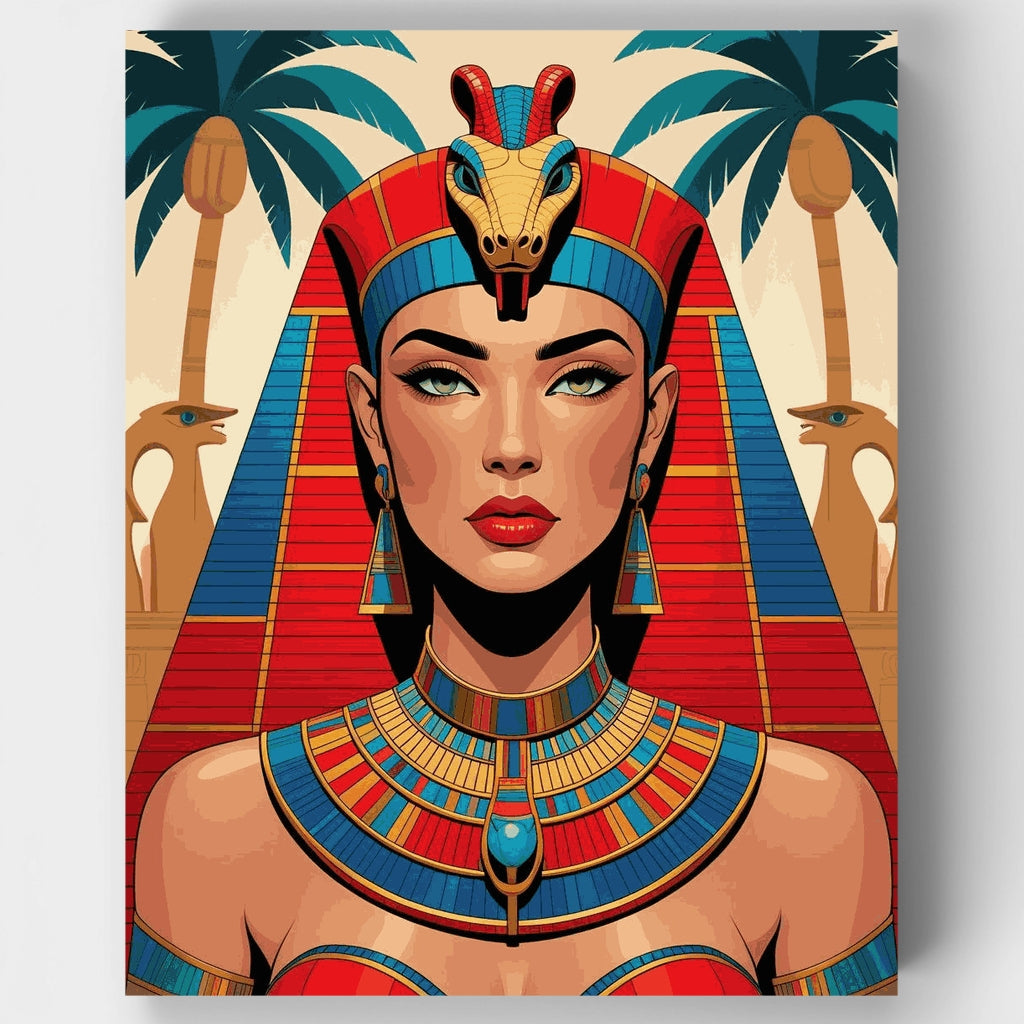 Egyptian Pharaoh Queen Portrait - Paint by Numbers Kit