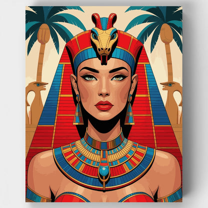 Egyptian Pharaoh Queen Portrait - Paint by Numbers Kit