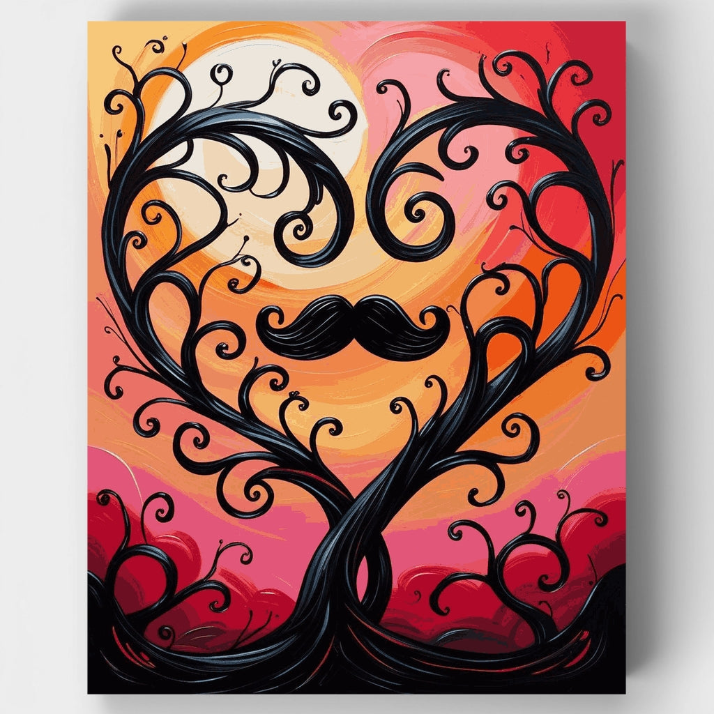 Kit de pintura por números - Árbol de bigote caprichoso — Estándar