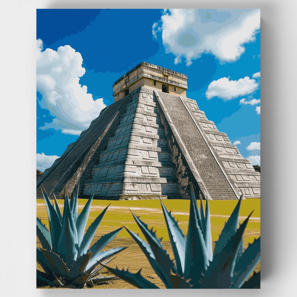 Chichen Itza Pyramid - Paint by Numbers Kit