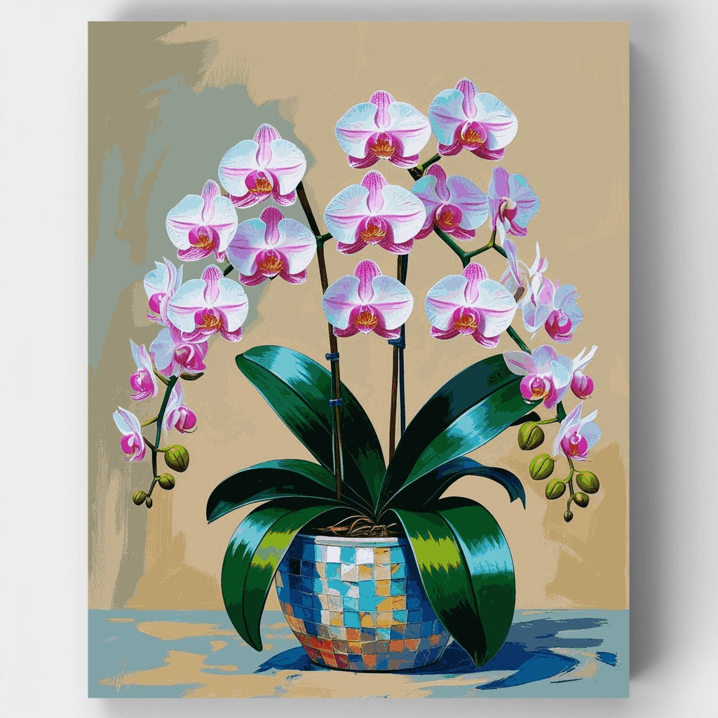 Arreglo de orquídeas elegante - Kit de pintura por números — Estándar