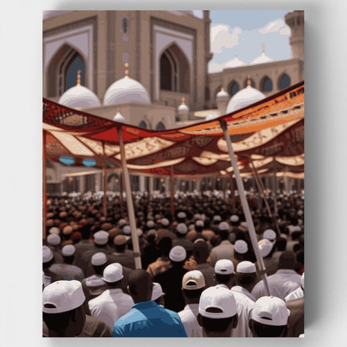 Islamic Prayer Gathering - Paint by Numbers Kit