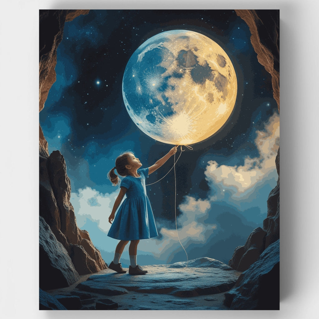 Moon Balloon - Paint by Numbers Kit