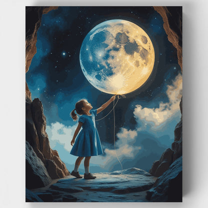Moon Balloon - Paint by Numbers Kit