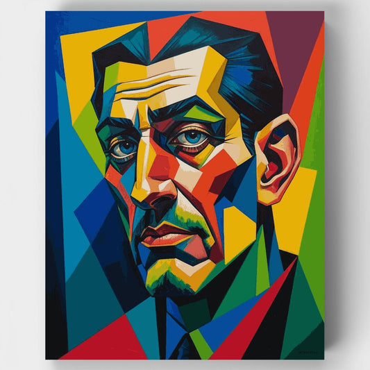 Colorful Cubist Portrait - Paint by Numbers Kit