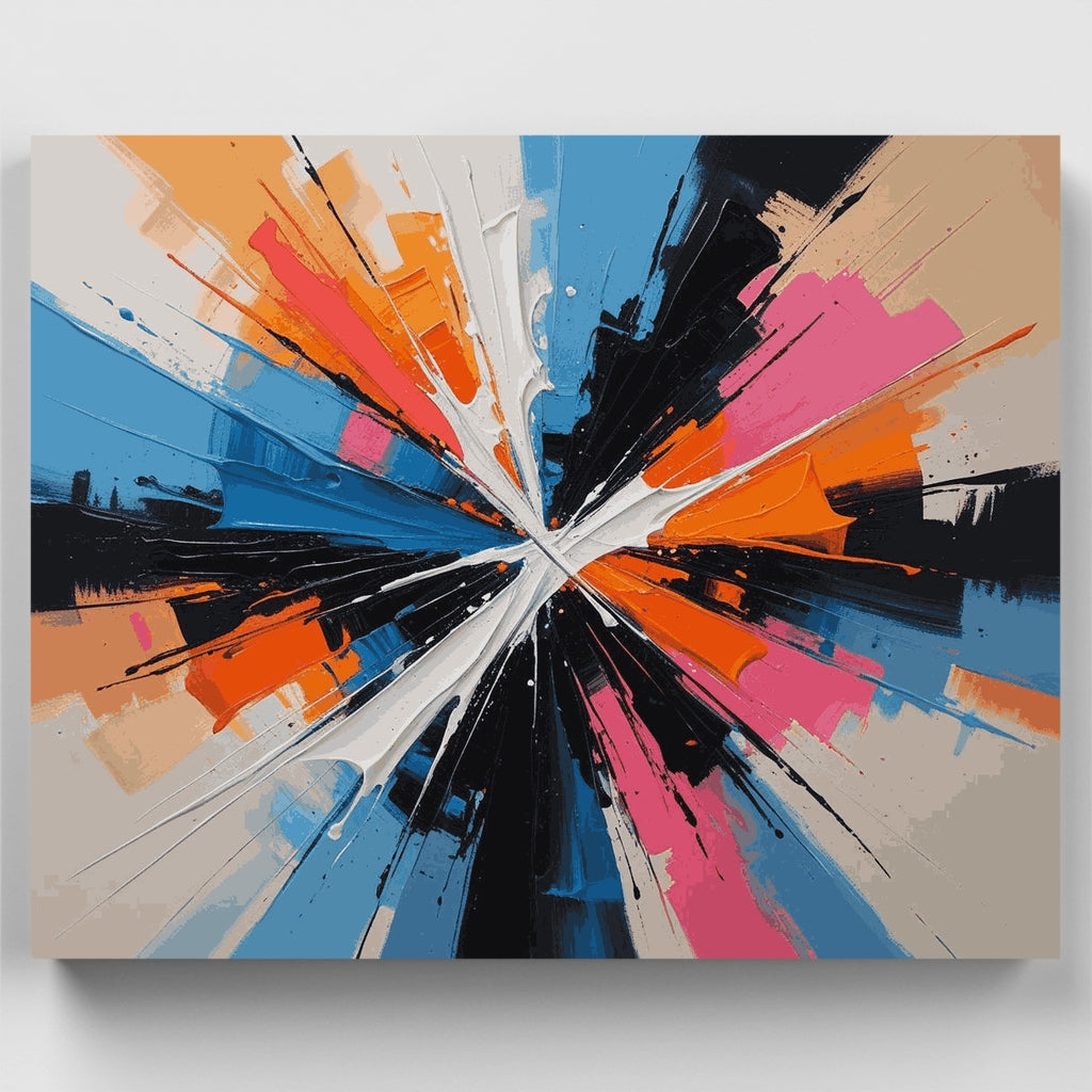 Kit de pintura por números - Explosión de estrella abstracta — Estándar