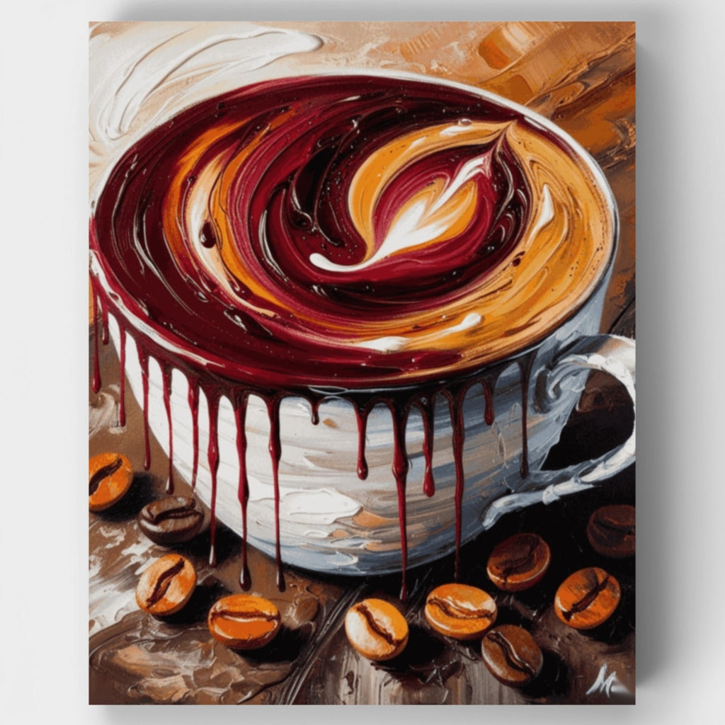 Café Abstracto - Kit de pintura por números — Estándar