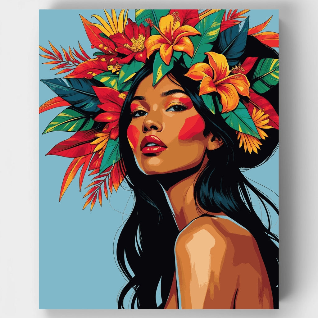 Tropical Floral Beauty - Paint by Numbers Kit