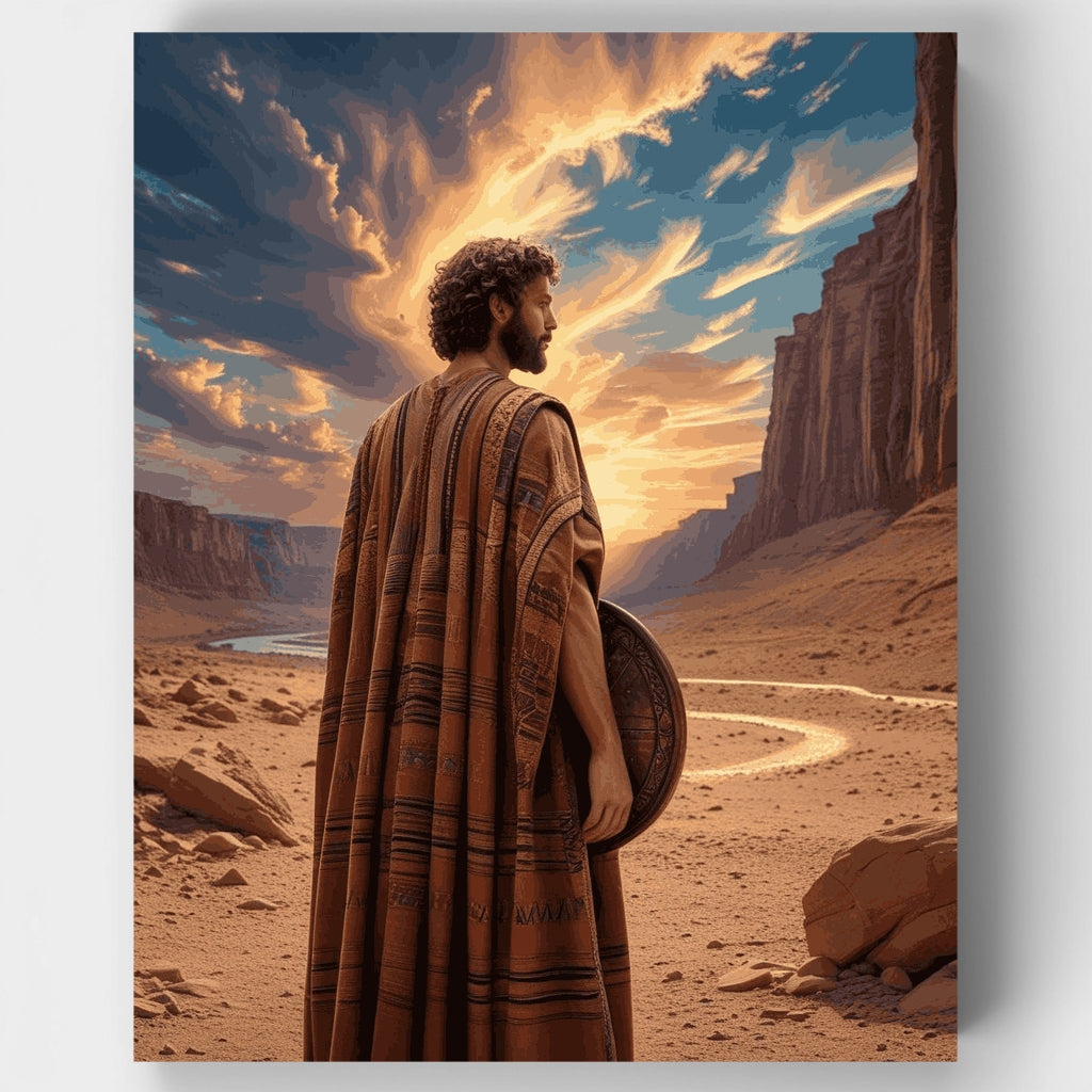Desert Wanderer at Sunset - Paint by Numbers Kit