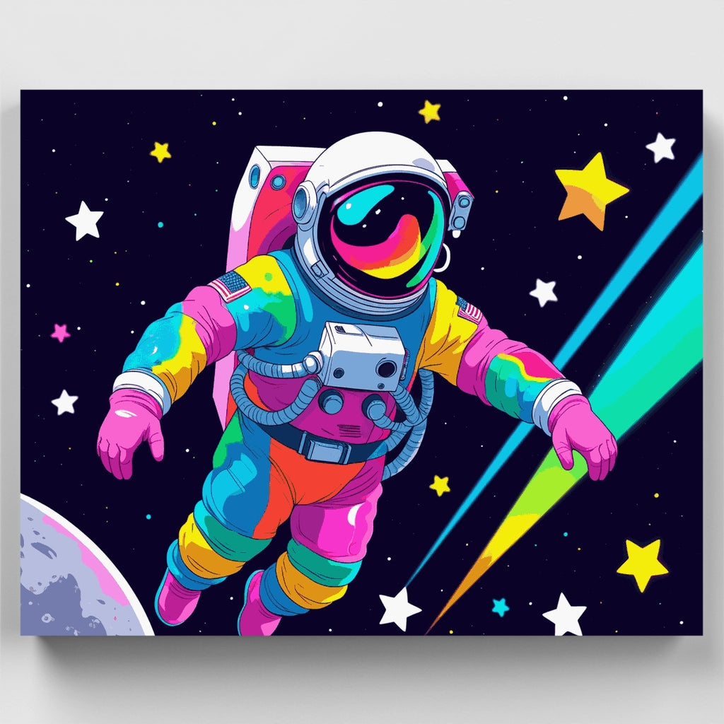 Explorador espacial psicodélico - Kit de pintura por números — Estándar