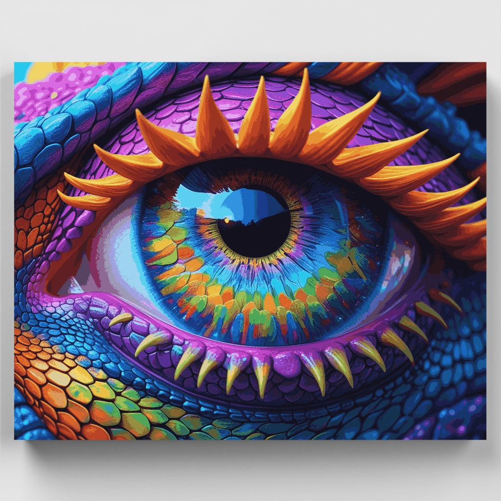 Mirada de dragón - Kit de pintura por números — Estándar