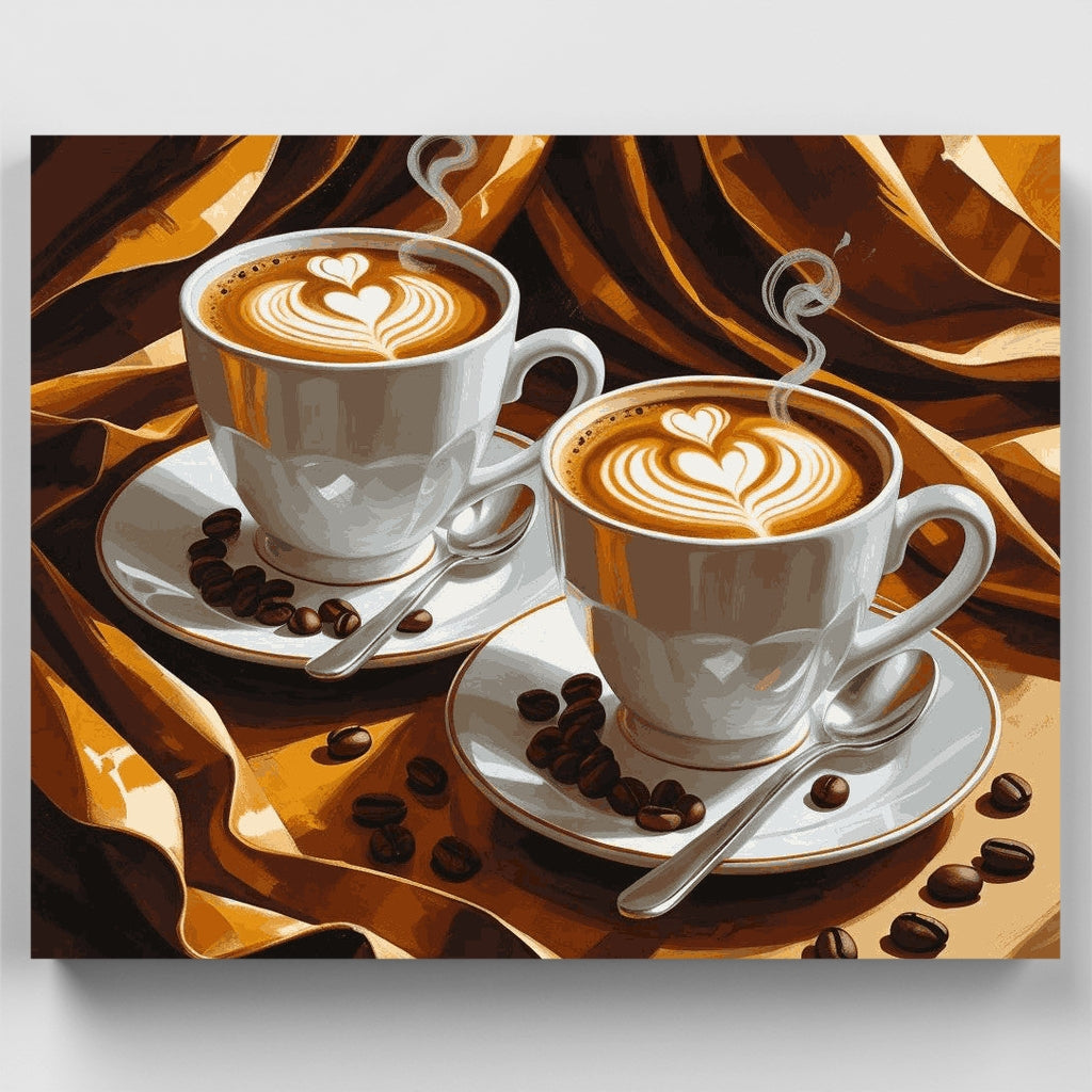 Momentos de café acogedores - Kit de pintura por números — Estándar