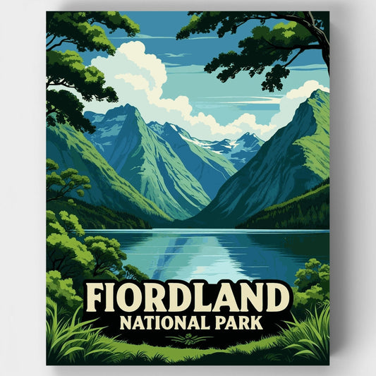 Fiordland Valley Vista - Paint by Numbers Kit
