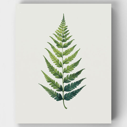Botanical Fern Leaf - Paint by Numbers Kit