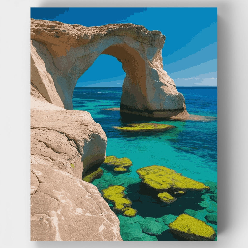 Cuevas marinas de Chipre - Kit de pintura por números — Estándar