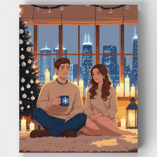 Cozy Winter Evening - Paint by Numbers Kit
