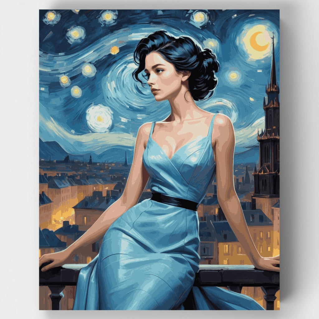 Elegancia de Noche Estrellada - Kit de pintura por números — Estándar
