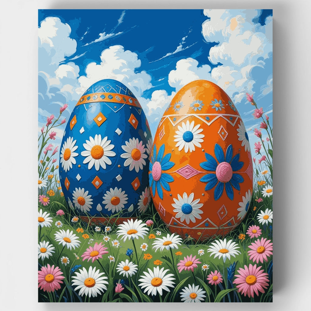 Easter Eggs in Daisy Field - Paint by Numbers Kit