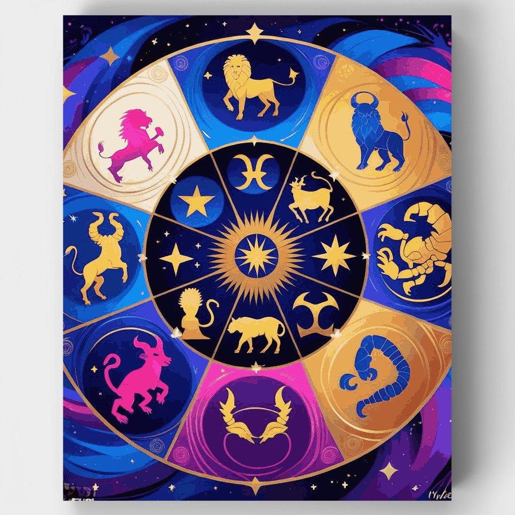 Kit de pintura por números - Constelaciones del zodiaco celestial — Estándar