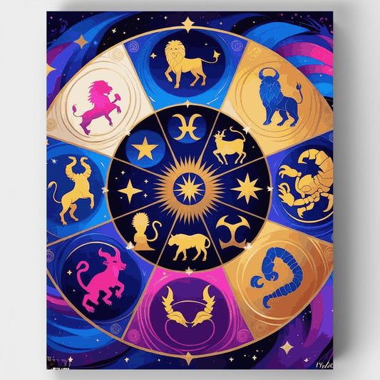 Celestial Zodiac Constellation - Paint by Numbers Kit