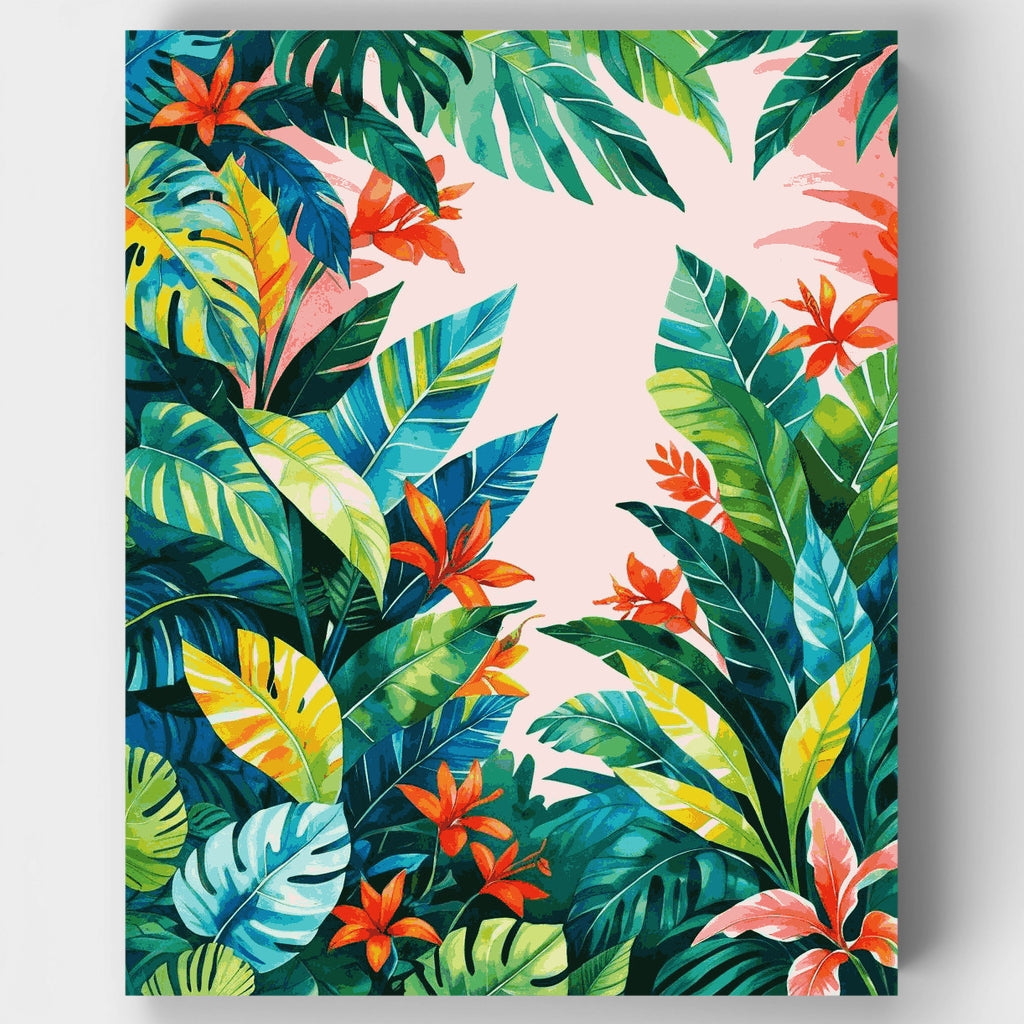 Vibrant Tropical Jungle Paradise - Paint by Numbers Kit
