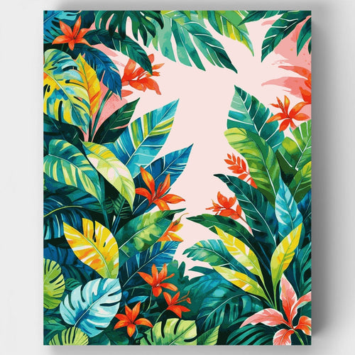 Vibrant Tropical Jungle Paradise - Paint by Numbers Kit