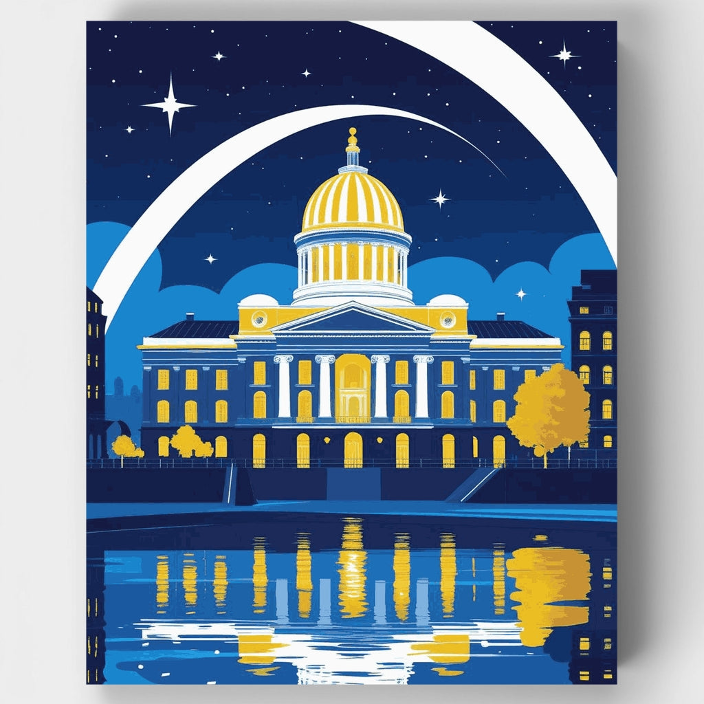Helsinki Cathedral Night - Paint by Numbers Kit
