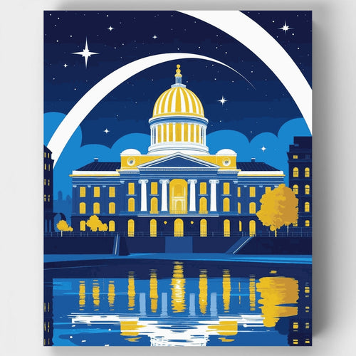 Helsinki Cathedral Night - Paint by Numbers Kit
