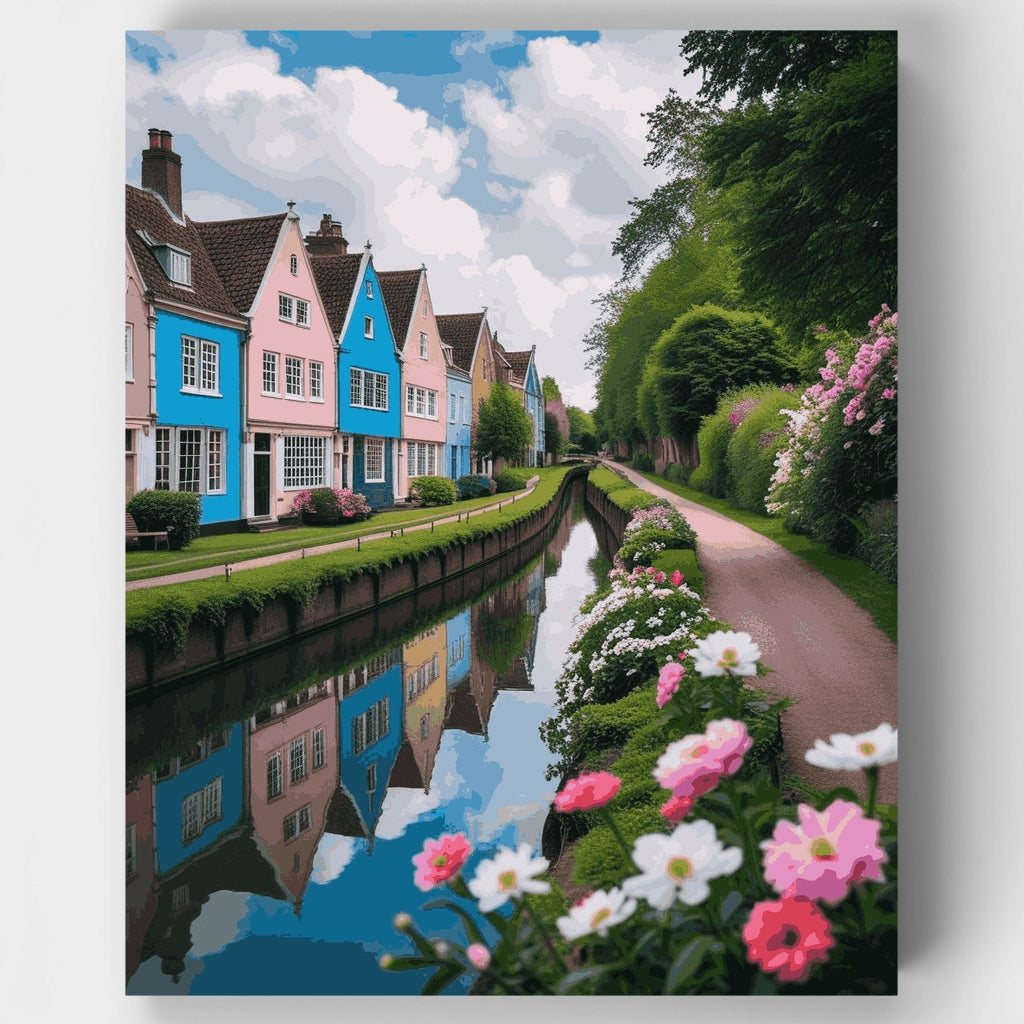 Dutch Canal Village - Paint by Numbers Kit