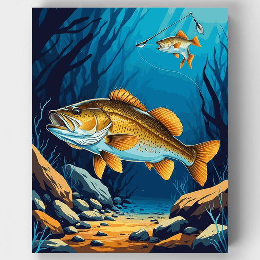 Bass Hunter - Paint by Numbers Kit