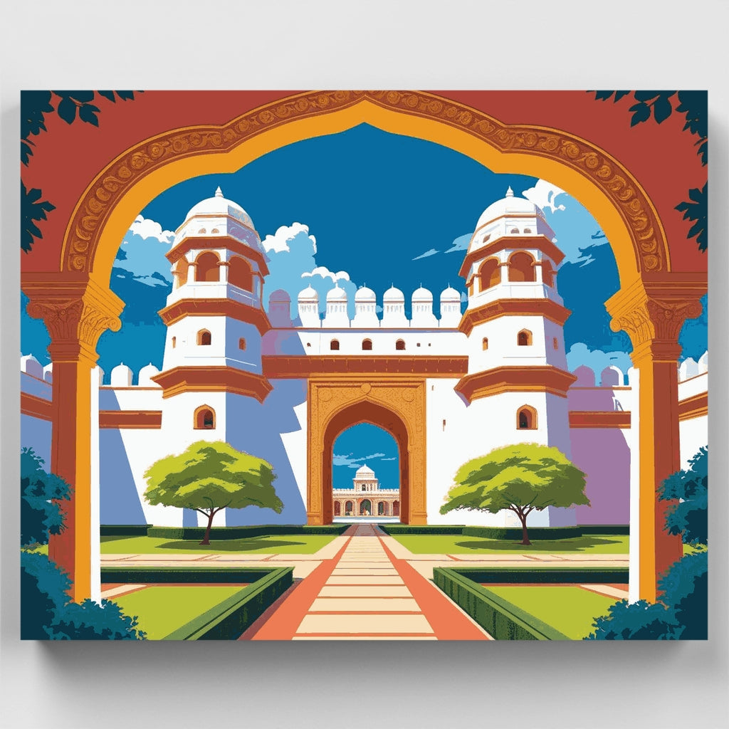 Kit de pintura por números: Puerta del Palacio Pakistaní — Estándar