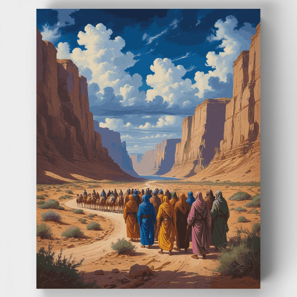 Peregrinaje por el cañón del desierto - Kit de pintura por números — Estándar