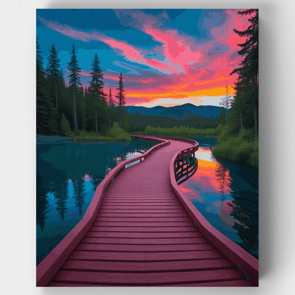 Sunset Boardwalk - Paint by Numbers Kit