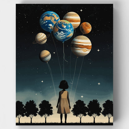Cosmic Balloons - Paint by Numbers Kit