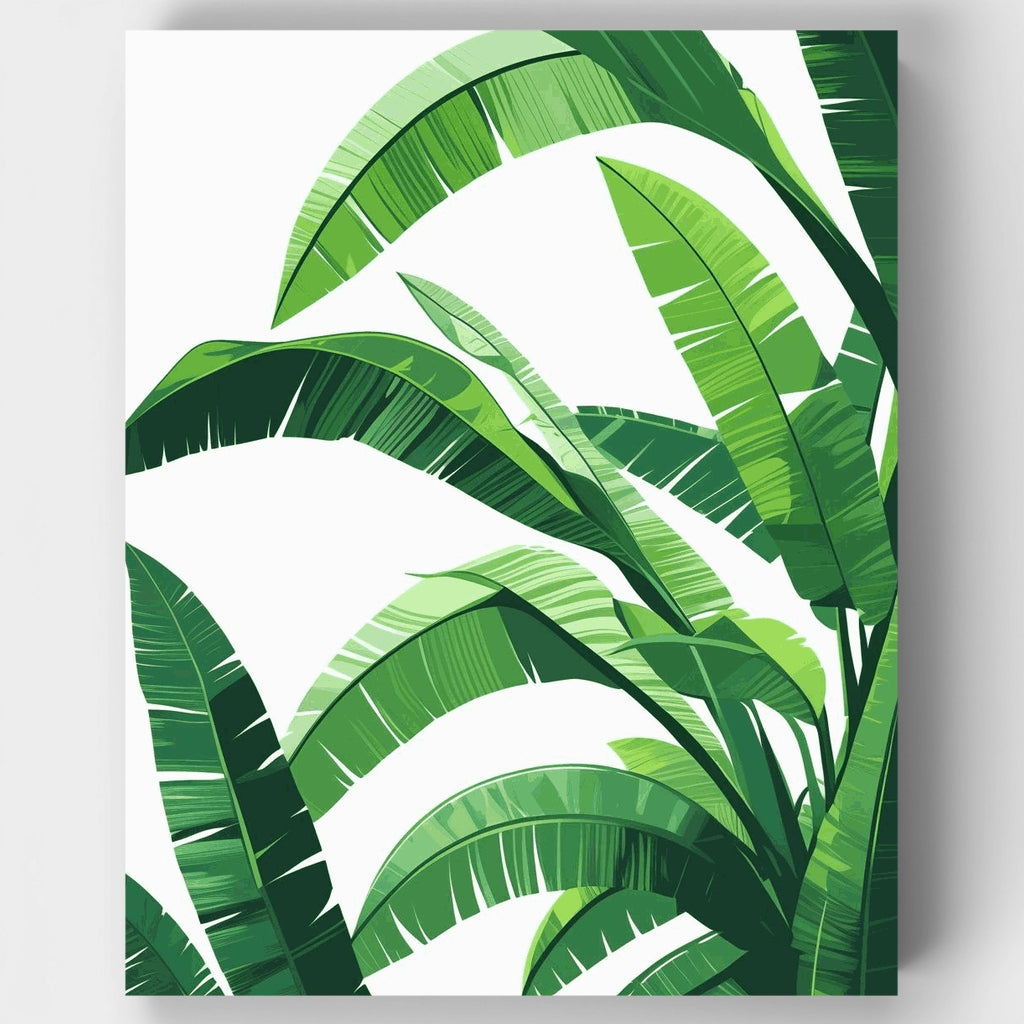 Tropical Banana Leaves - Paint by Numbers Kit
