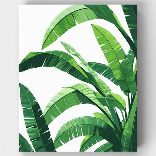 Tropical Banana Leaves - Paint by Numbers Kit