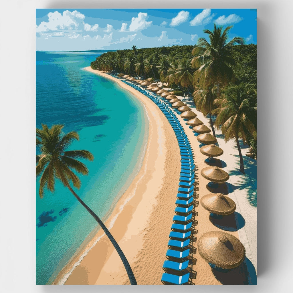 Tropical Paradise Beach Resort - Paint by Numbers Kit
