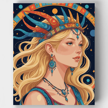 Celestial Crown Princess - Paint by Numbers Kit