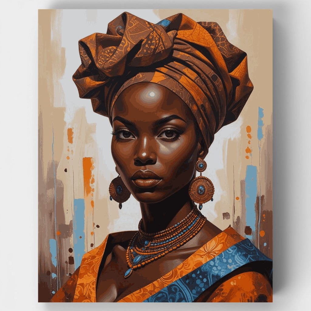 African Woman Portrait - Paint by Numbers Kit