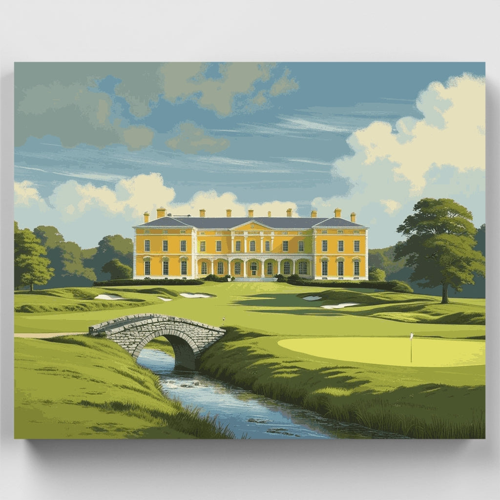 Stately Manor with Golf Course - Paint by Numbers Kit