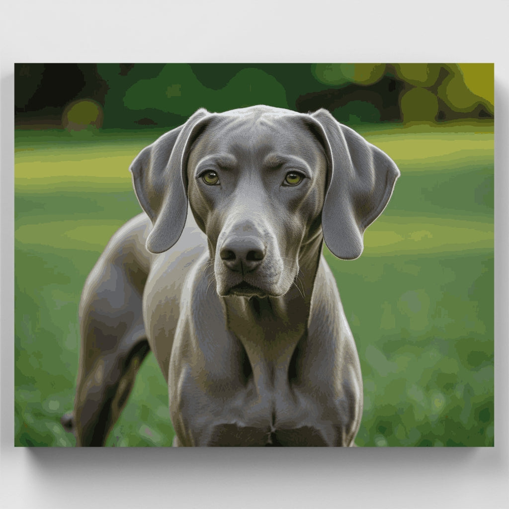 Elegant Weimaraner in Natural Setting - Paint by Numbers Kit