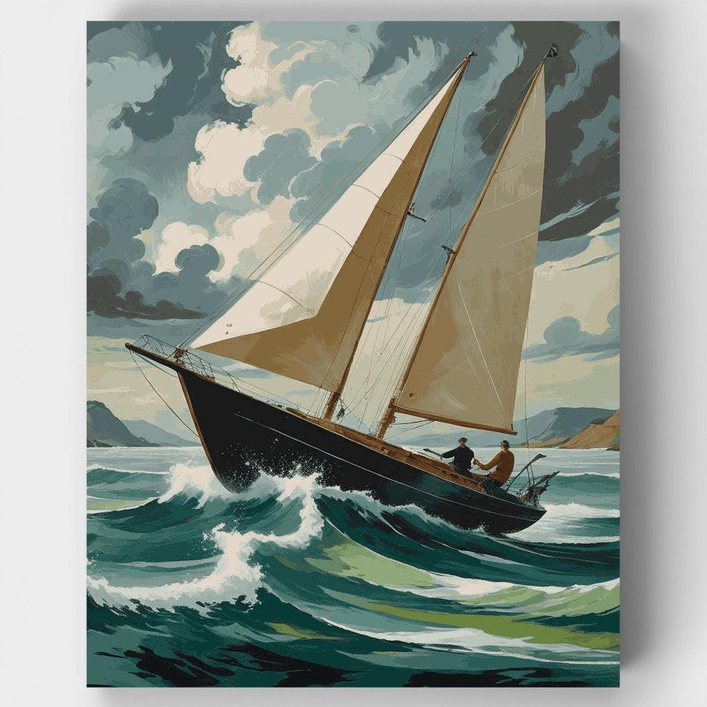 Aventura de navegación en tormenta - Kit de pintura por números — Estándar