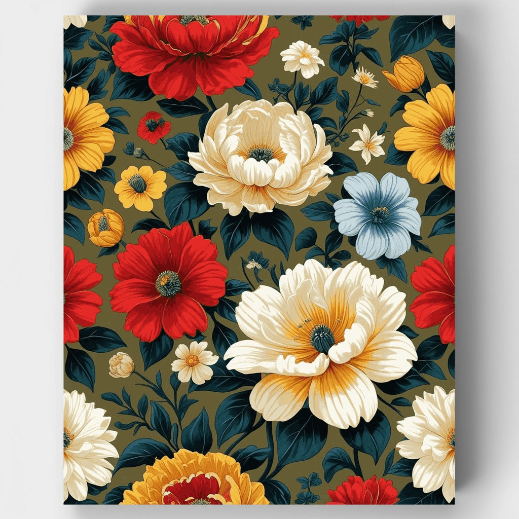 Vintage Floral Garden - Paint by Numbers Kit